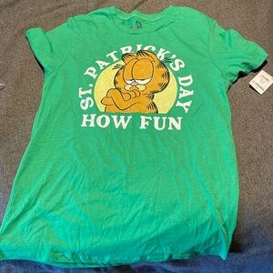 Garfield St. Patrick’s Day tee, NWT, M